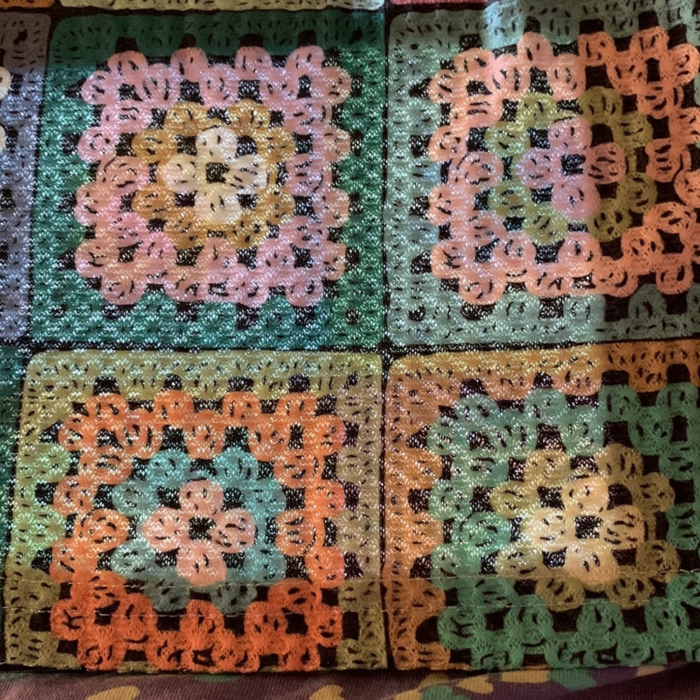 Granny Square Crotchet Printed Tank Top - Picture 9 of 11